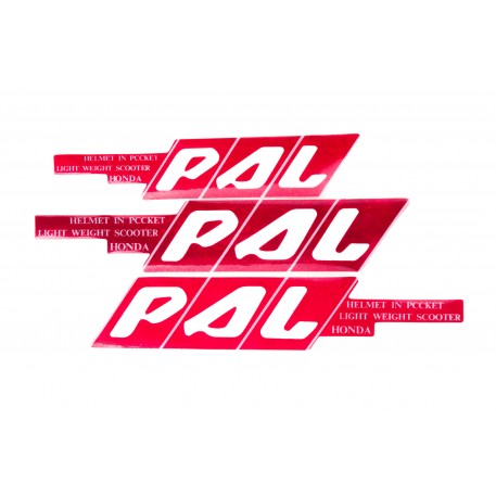Наклейки (набор)   PAL   (45х23см, красные)   (#0101)