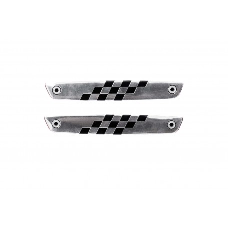 Наклейка (набір) шильдик CHECKERED FLAGS (13.5x2см)