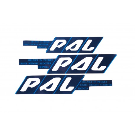 Наклейки (набор)   PAL   (45х23см, синие)   (#0101)