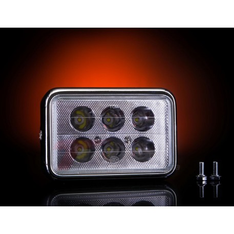 Фара   (в сборе)   4T CB125, CG125   (квадратная, LED, 6 дидов, 18W) EVO-2