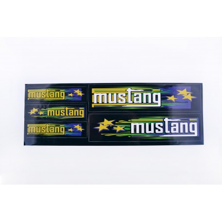 Наклейки   (набор) MUSTANG   (48х16см, черные) EVO
