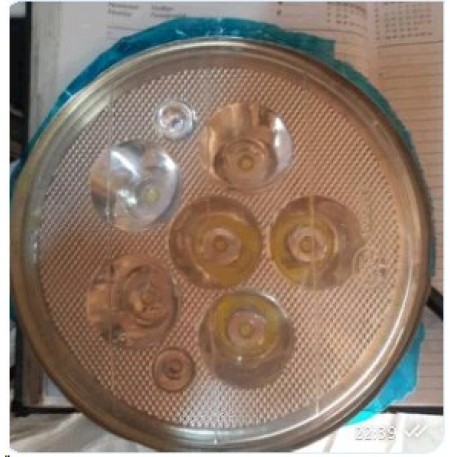 Вставка в фару светодиодная круглая LED (6 диодив  ZUBR) (D-180mm) ST
