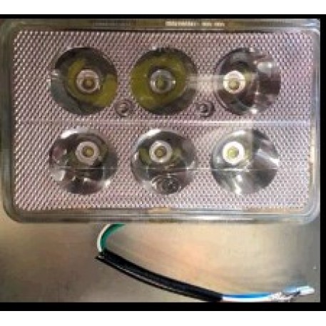 Фара LED(вставка у фару) ІЖ, МТ квадратна 6 діод VDK
