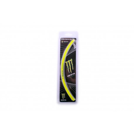 Наклейка   на колесо 12   MONSTER ENERGY   (желтая, светоотражающая)   PLT