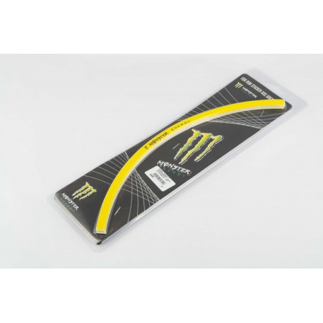 Наклейка   на колесо 17   MONSTER ENERGY   (желтая, светоотражающая)   GJCT