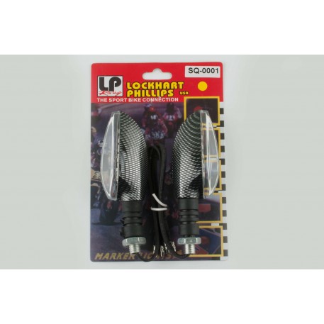 Повороты светодиодные, лодочка (пара)   (20 LED,  белое стекло)   ST