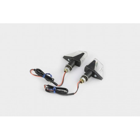 Повороты светодиодные, ромб (пара)   (5 LED, карбон, белое стекло)   GJCT