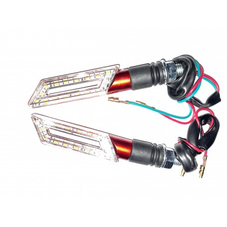 Поворот светодиодный, катана   (15 LED, красный, тюнинг)   JS