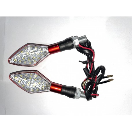 Поворот светодиодный, лодочка   (15 LED,  белое стекло)   JS
