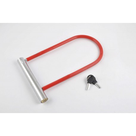 Замок противоугонный   (U-образная скоба, L-250mm, d-10mm)   (красный)   LOCK