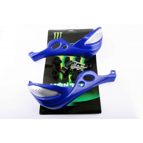 Защита рук на руль   (mod:1, MONSTER ENERGY, синие)   XJB