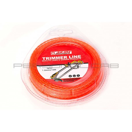Леска мотокосы   Ø1,6mm, 15 метров   (звезда, красная)   EVO