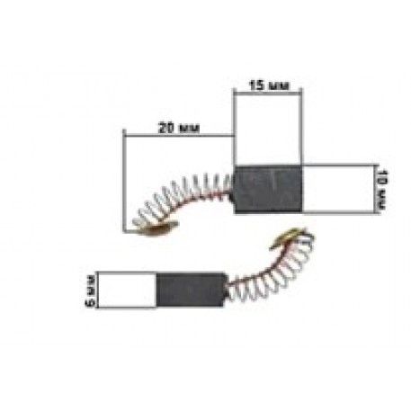 Щетки для электроинструмента 6*10*15  пятак KOSA