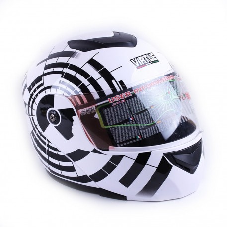Шлем   трансформер (mod: MD-903) (size:S,  зебра)  VIRTUE AMG