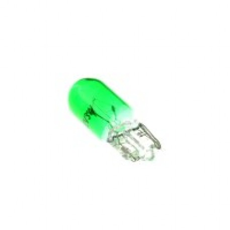 Лампа Т15 (безцокольная)   12V 10W   (поворот, зеленая)   FL