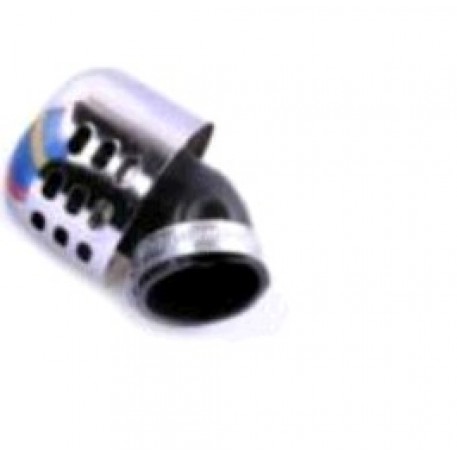 Фильтр воздушный (нулевик)   Ø42mm, 45*, колокол    (хром)   JING