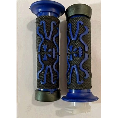 Ручки руля   резиновые   (XL-203ЧЕРЕПА) (синие) ST
