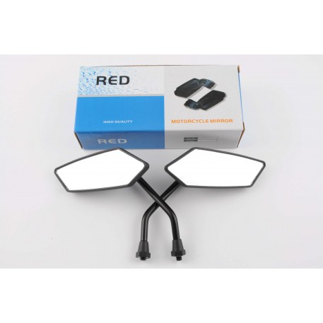 Зеркала   многоугольные   mod:224, 10mm   (мини, черные)   RED